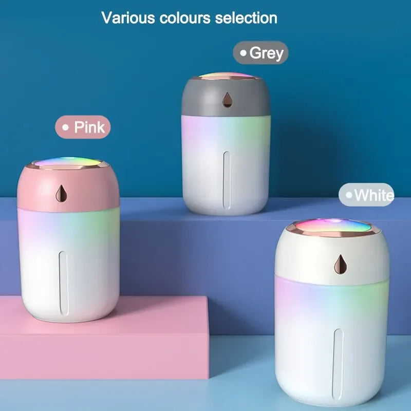 Compact Ultrasonic Mist Aroma Diffuser with LED