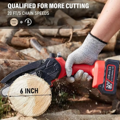 Portable 6 Electric Chainsaw with Safety Lock