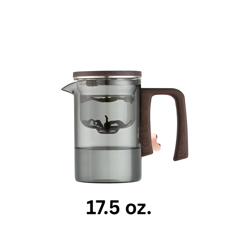 Clear Glass Infuser Teapot with Insulated Handle