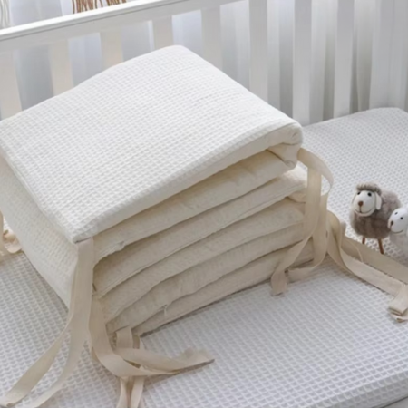 Soft Breathable Baby Crib Bumper Pad for Nursery Safety - Hehif
