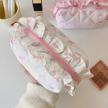 Pretty Floral Cosmetic Purse for Ladies