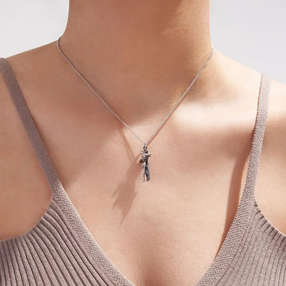 Lovely Heart Couple Pendant Necklace
