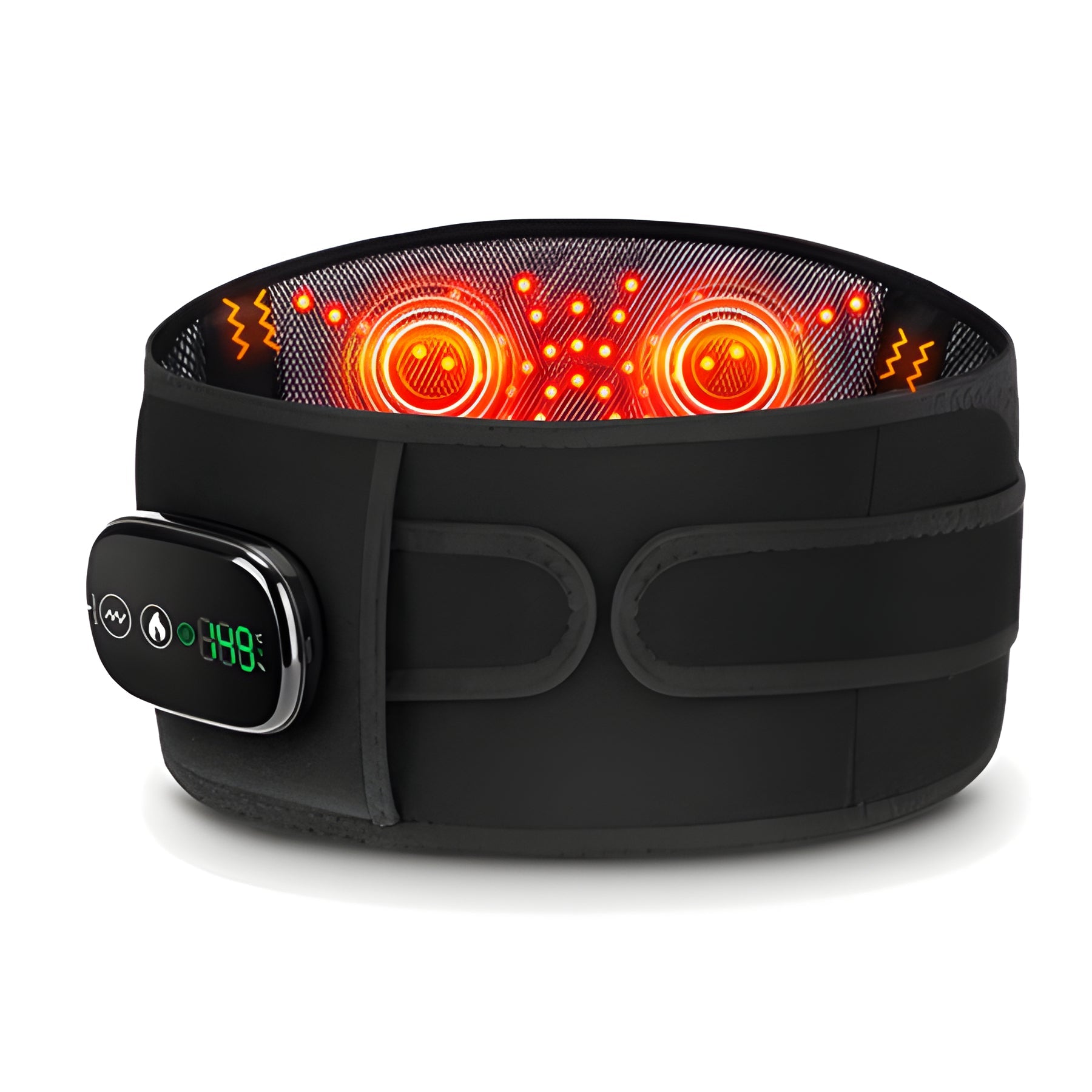 Therapeutic Heat Massage Belt with Red Light and Vibration - Hehif