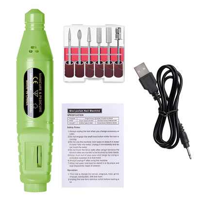 Compact Nail Care Drill Set with Travel Case