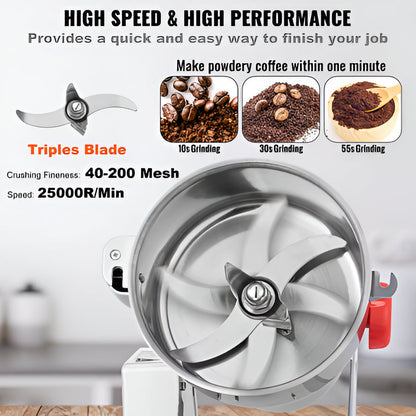 Heavy Duty Electric Grain Mill for Spices and Grains