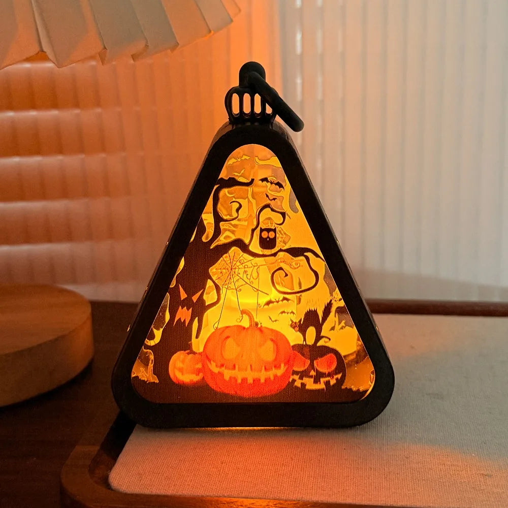Spooky Black Corner Table Light