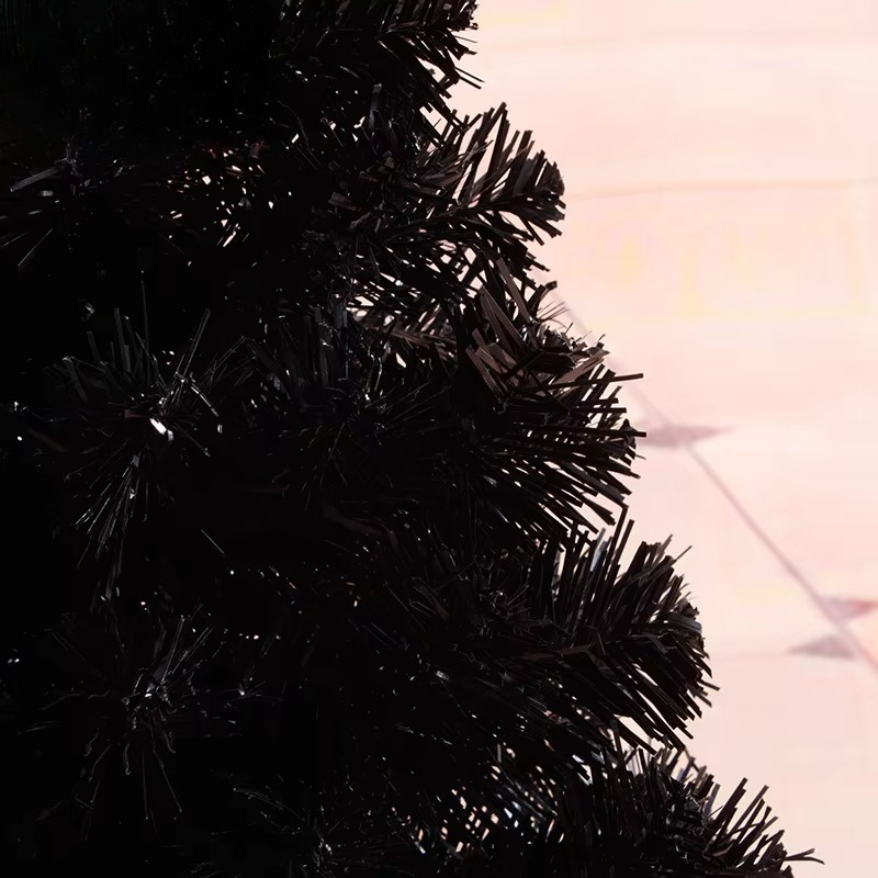 Compact 3ft Black Red Artificial Xmas Tree for Home