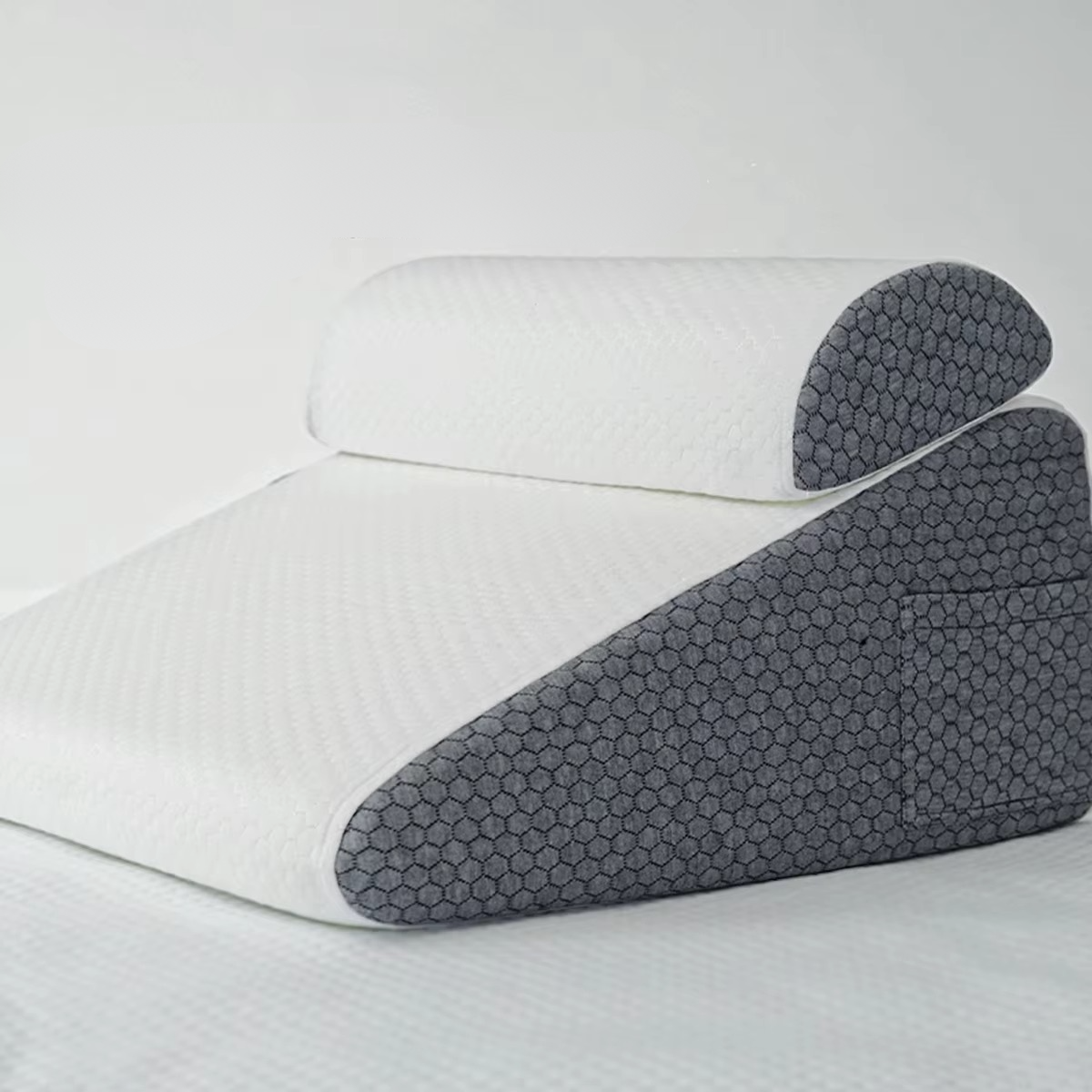 Supportive Foam Contour Wedge Pillows with Cooling Covers