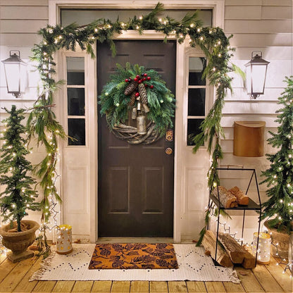 Rustic Holiday Wreath, Country Christmas Wreath, Winter Pine Wreath