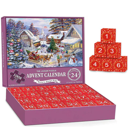 Fun Holiday 24-Day Jigsaw Puzzle Box Set