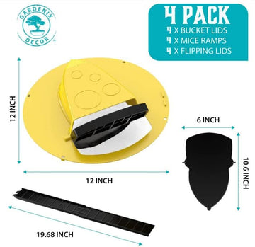 Humane 4-Pack Mouse Trap Bucket Lids