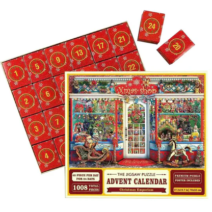 Fun Holiday 24-Day Jigsaw Puzzle Box Set