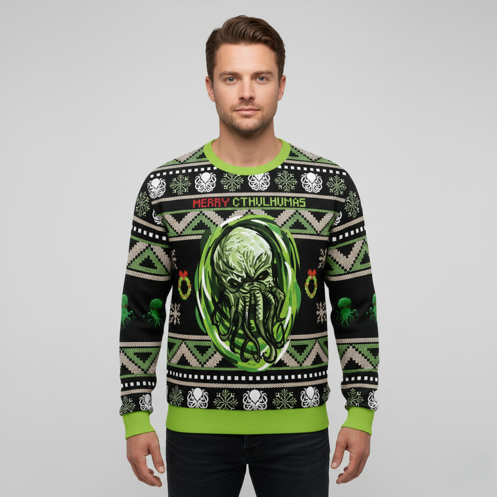 Funny Holiday Graphic Sweater for Men