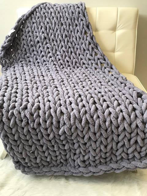 Plush Thick Cable Knit Blanket for Home Decor
