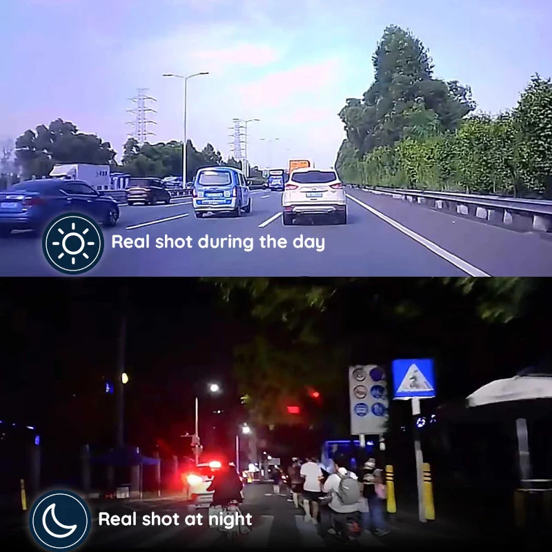 HD Dual Lens Car Dash Camera 1080P Wide View