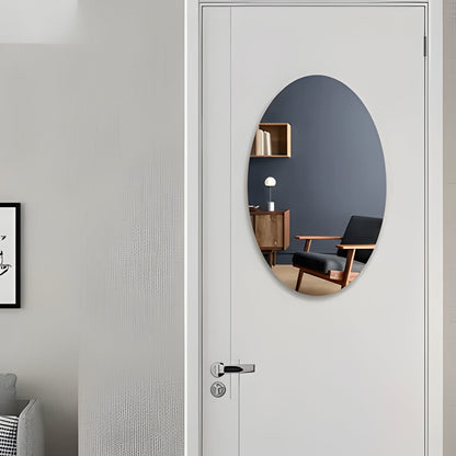 Sticky Wall Mirror | Oval Glass