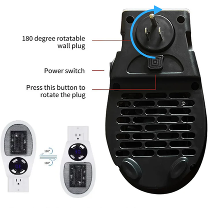 Compact 500W Personal Space Heater