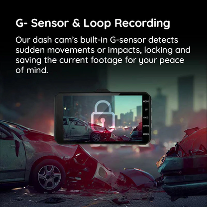 HD Dual Lens Car Dash Camera 1080P Wide View
