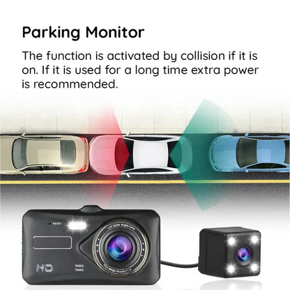 HD Dual Lens Car Dash Camera 1080P Wide View