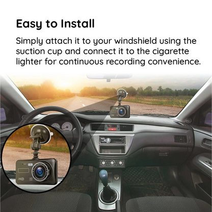 HD Dual Lens Car Dash Camera 1080P Wide View