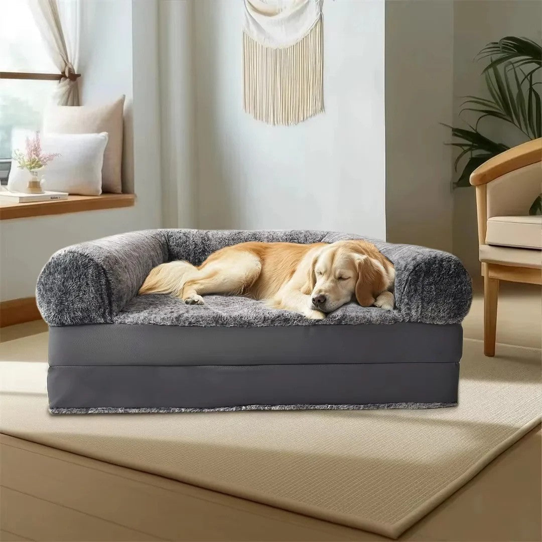 Large Plush Orthopedic Dog Mattress Bed - Hehif