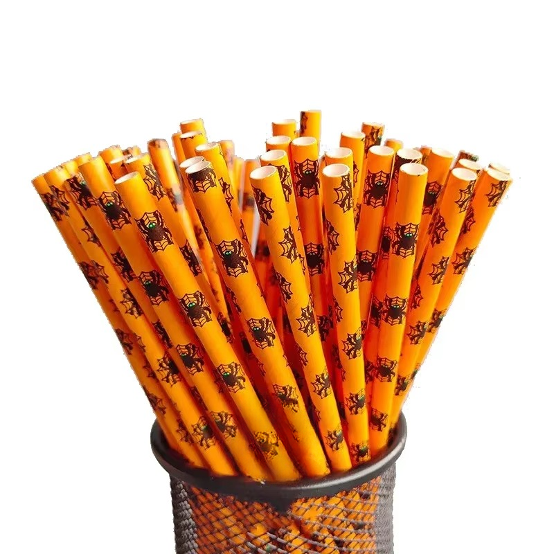 Vibrant Holiday Paper Straws 25ct Disposable Party Straws