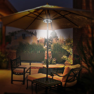 Bright Outdoor Umbrella String Lights with 3 Modes