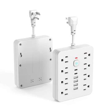 Compact 14-Port Surge Protector Power Strip - Hehif