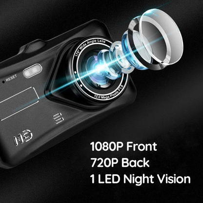 HD Dual Lens Car Dash Camera 1080P Wide View