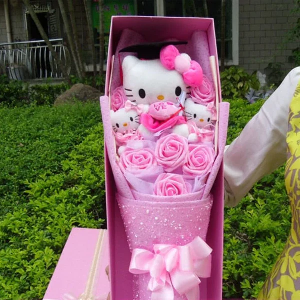 Cute Hello Kitty Floral Arrangement - Hehif