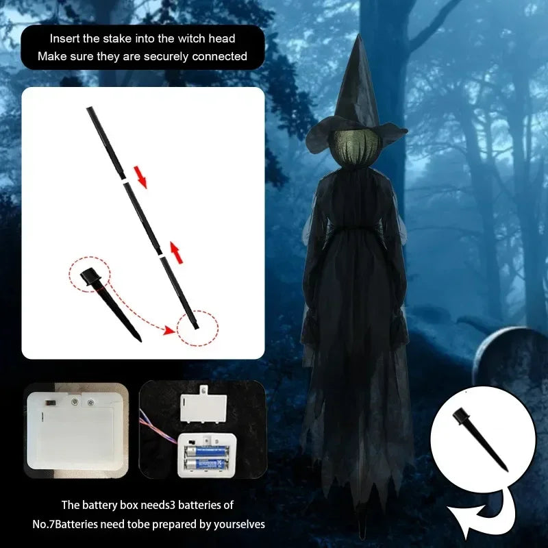 Spooky LED Witch Figure Decoration