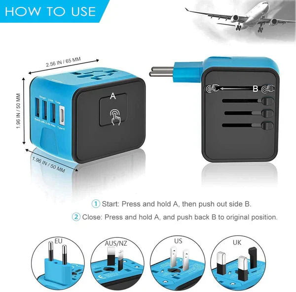 Universal Worldwide Travel Plug Adapter