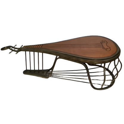 Rustic Wooden Coffee Table with Metal Legs - Hehif