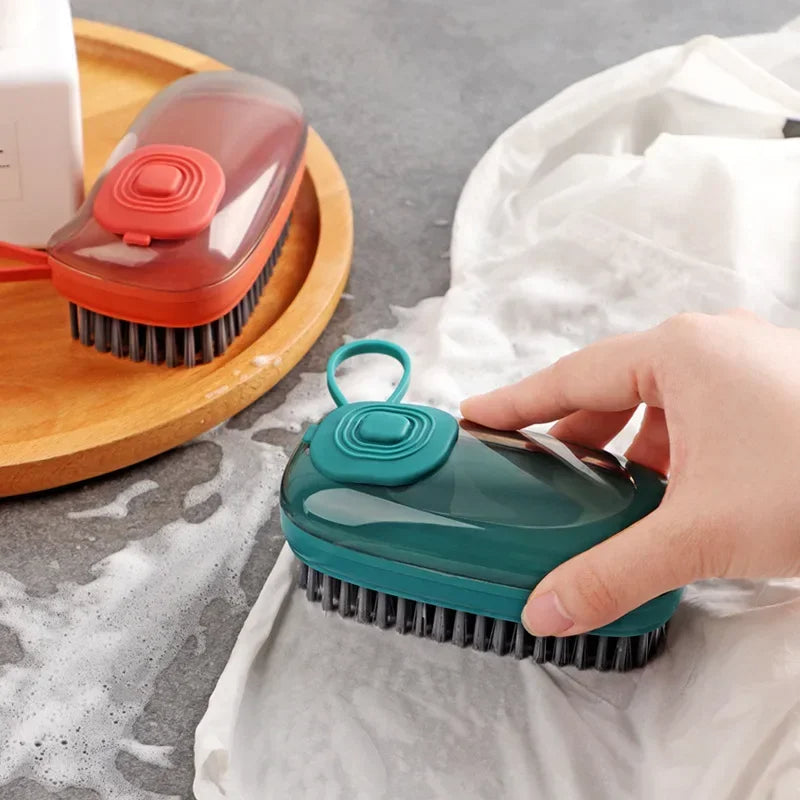 Easy Clean Brush with Built-in Soap Dispenser - Hehif