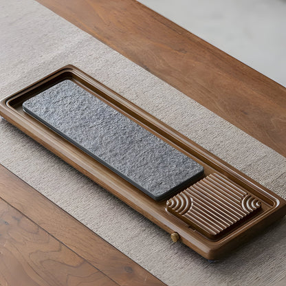 Natural Wood Tea Server Table