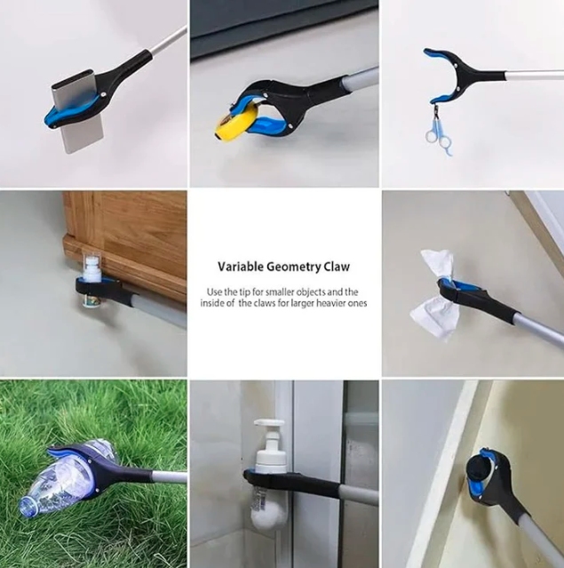 Improved Folding Reacher With Rotating Grip Clip