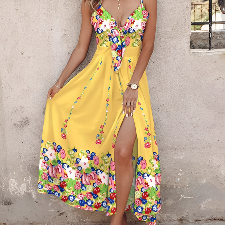 Beautiful Floral Eyelet Maxi Dress for Ladies