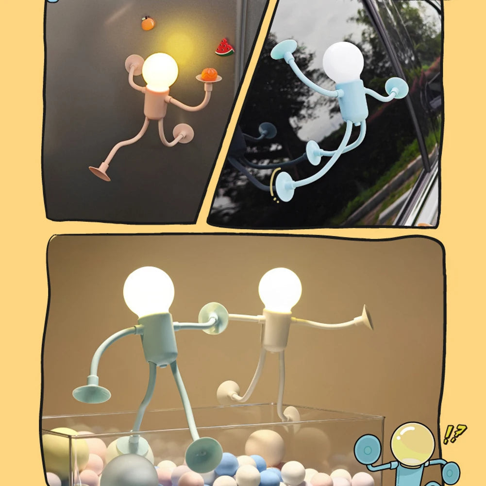 Flexible Fun Character Table Lamp with Suction