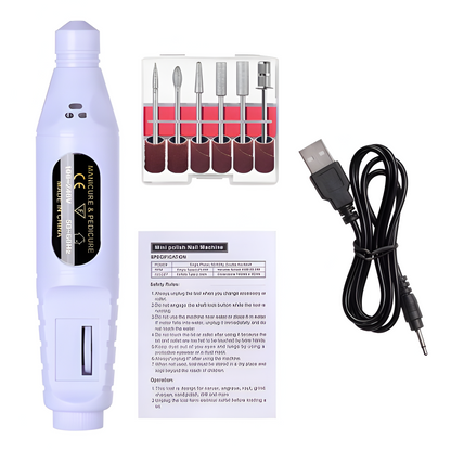 Compact Nail Care Drill Set with Travel Case