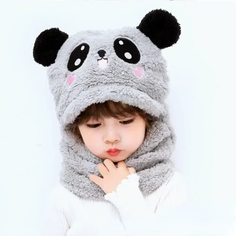 Soft Plush Panda Beanie Hat for Kids