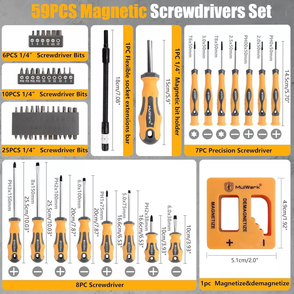 Professional Screwdriver Kit with Storage Box