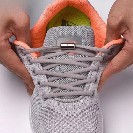 Easy One Pull Laces with Secure Metal Buckle