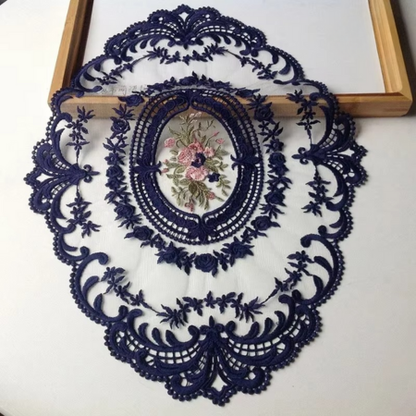 Beautiful Floral Round Tablecloth with Napkins and Coasters