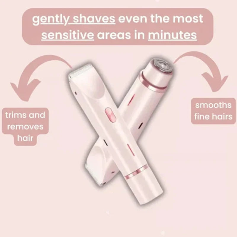 Rechargeable Lady Shaver with Built-in Trimmer