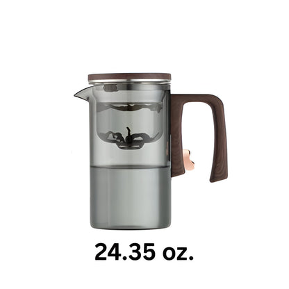 Clear Glass Infuser Teapot with Insulated Handle