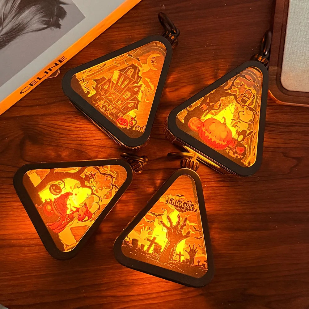 Spooky Black Corner Table Light