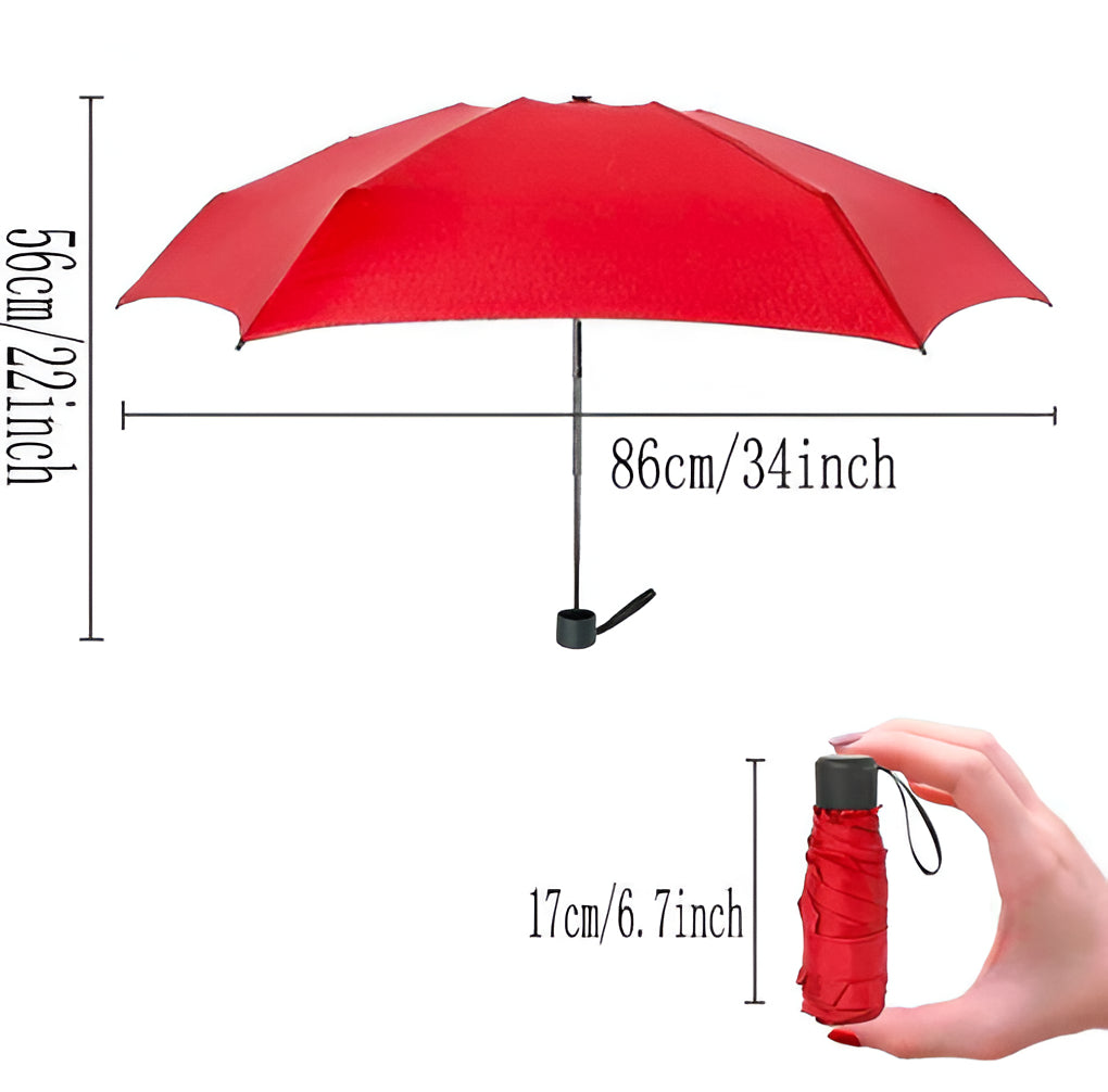 Compact Travel Folding Umbrella - Hehif