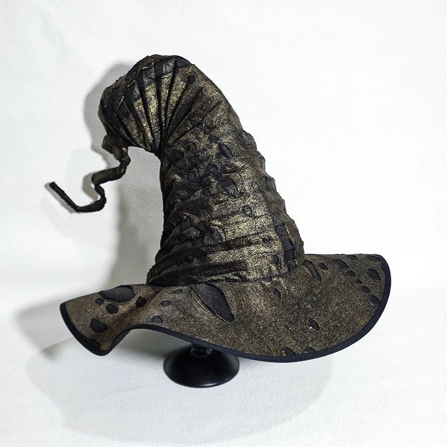 Spooky Black Wide Brim Witch Hat Costume