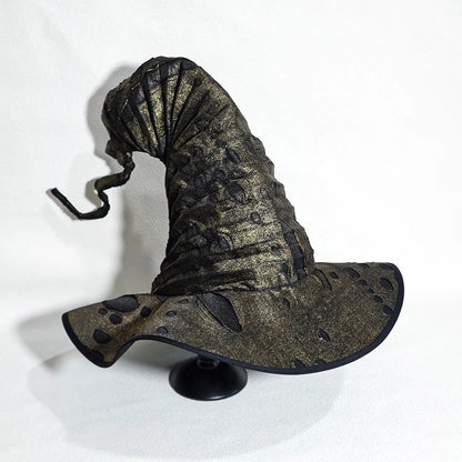 Spooky Black Wide Brim Witch Hat Costume