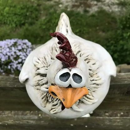 Humorous Yard Chicken Decor – Outdoor Garden Figures